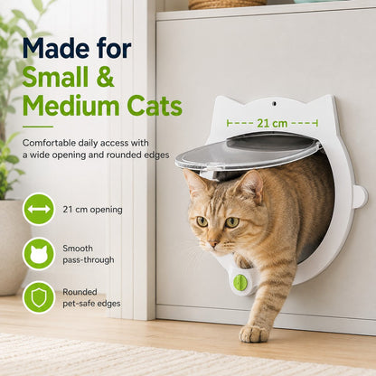 4-Way Locking Cat Door – No More Door Scratching