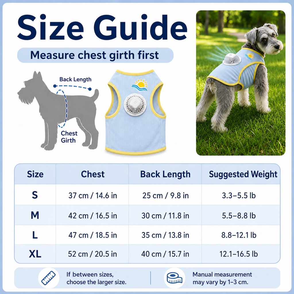Cooling Fan Dog Summer Vest – Outdoor Heat Relief