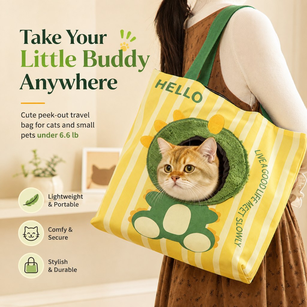 Peek-Out Pet Travel Tote – Light & Portable