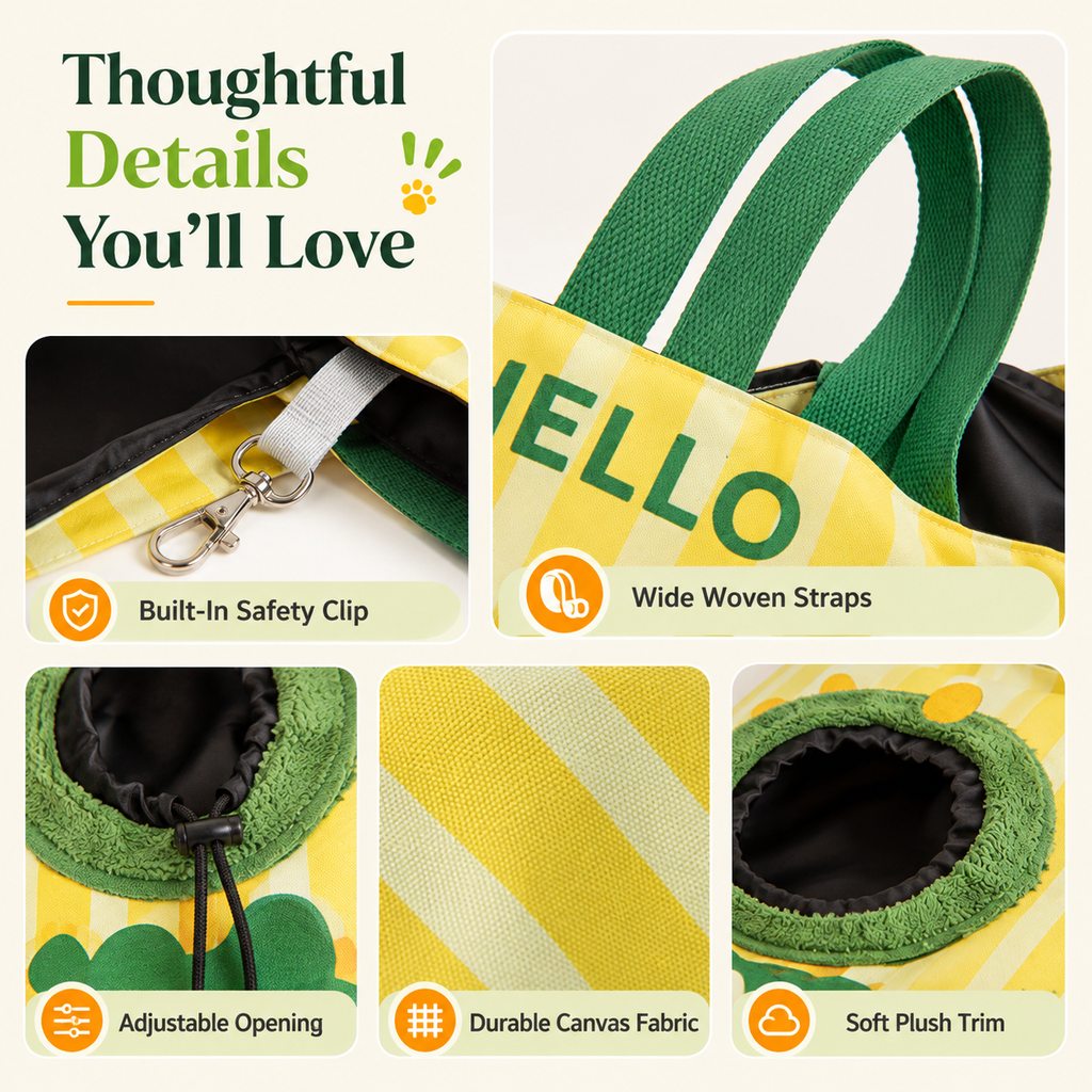 Peek-Out Pet Travel Tote – Light & Portable