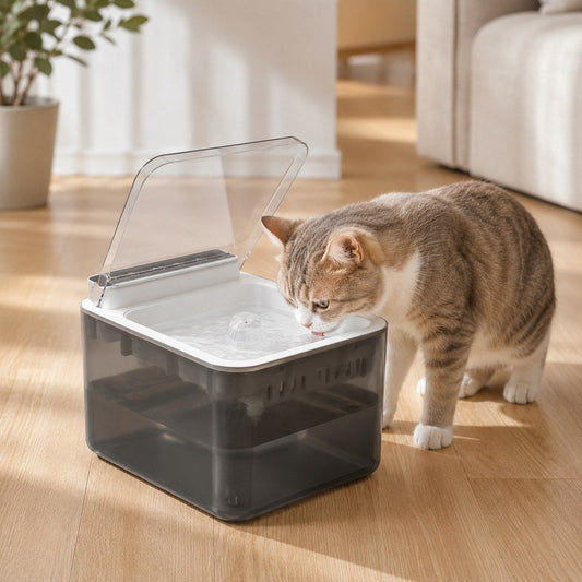 Smart Auto-Lid Cat Fountain – Clean, Cordless Hydration