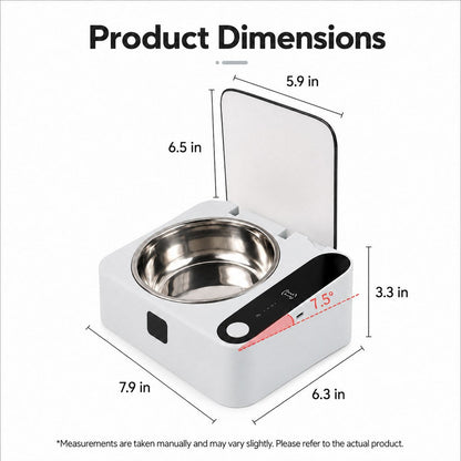 Motion Sensor Covered Cat Bowl – Keeps Food Fresh & Clean