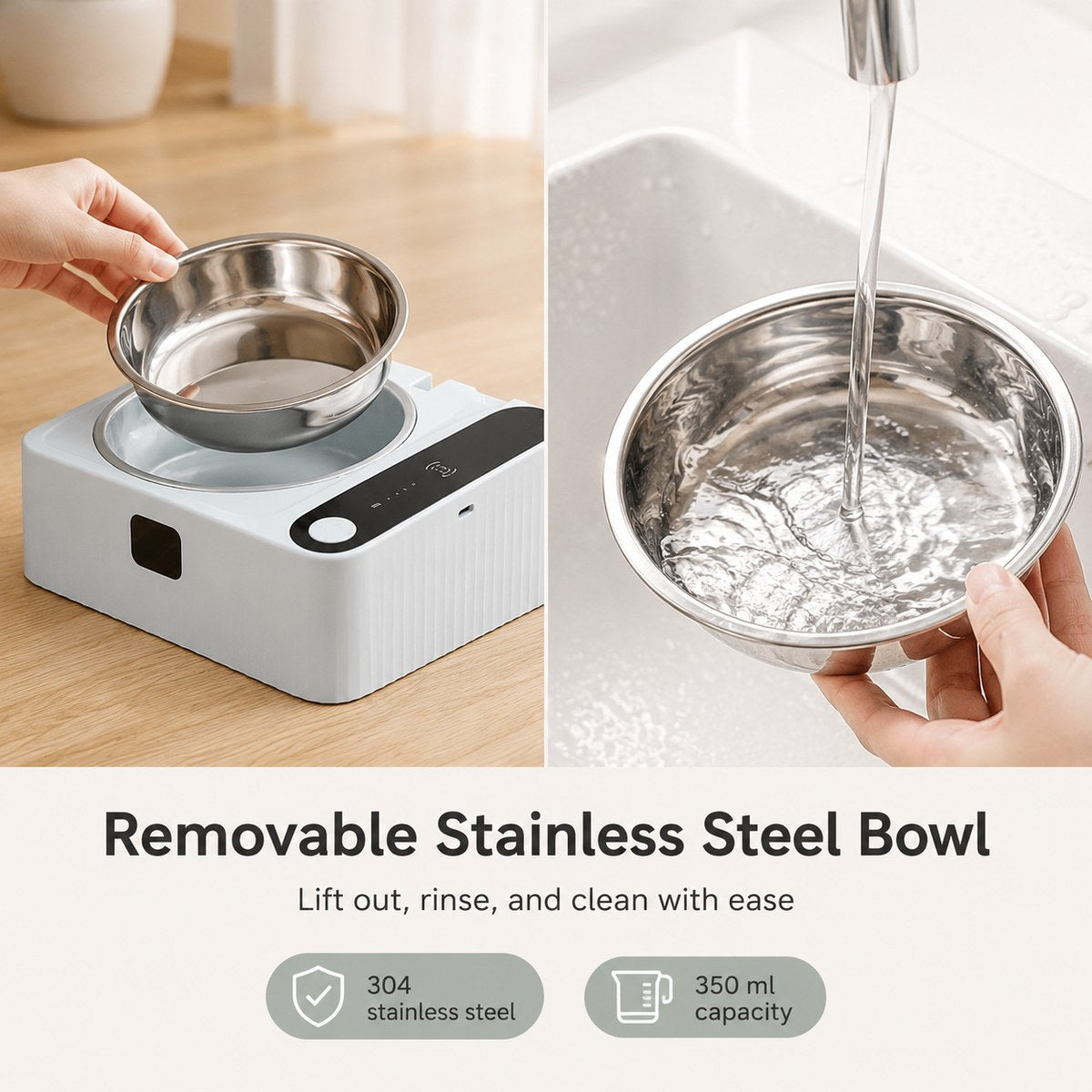 Motion Sensor Covered Cat Bowl – Keeps Food Fresh & Clean