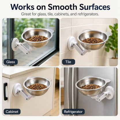 No-Drill Wall-Mounted Pet Bowl – Cleaner Floors