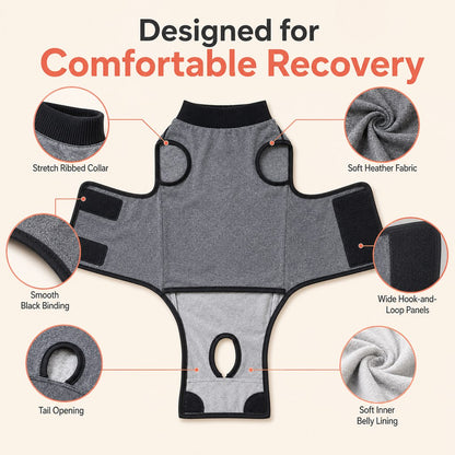 Dog Surgery Recovery Suit – Comfy Cone Alternative