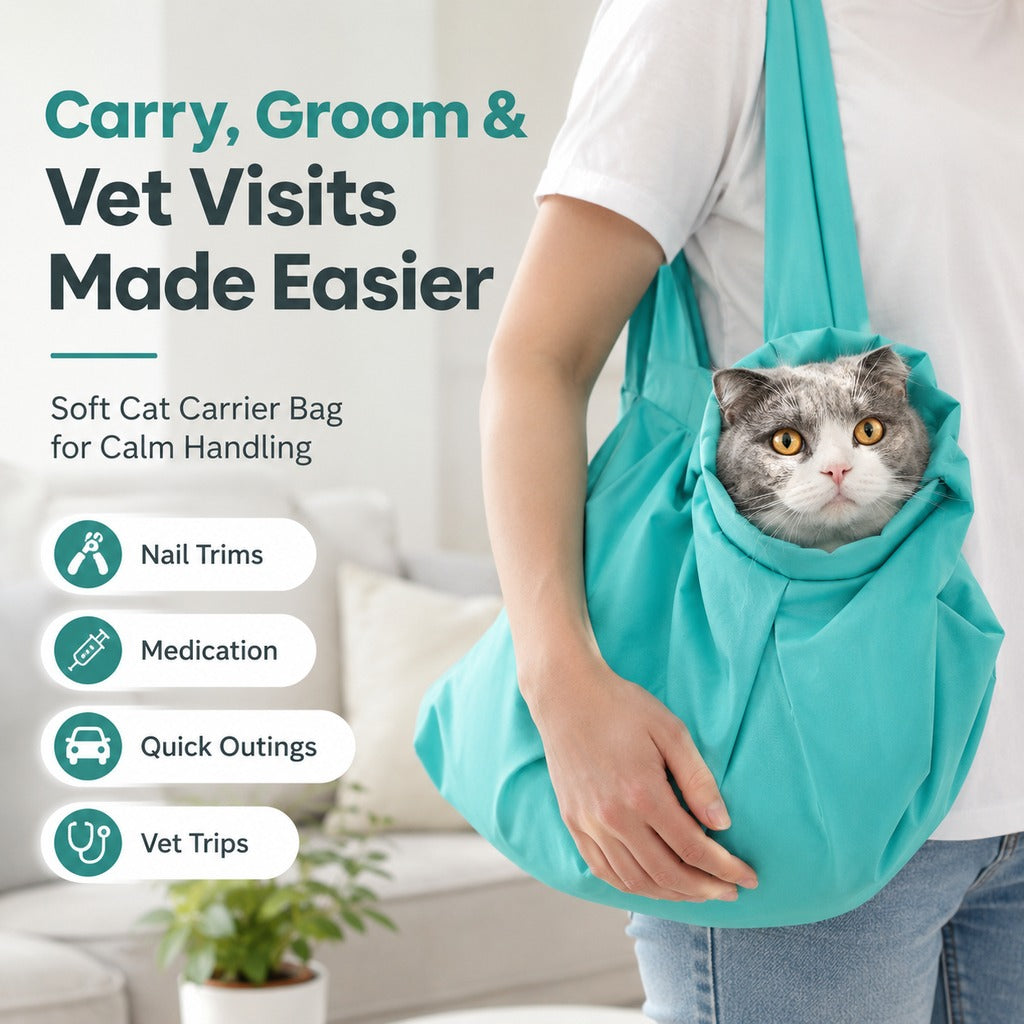 Soft Cat Grooming Bag – Scratch-Free Vet Visits & Trims