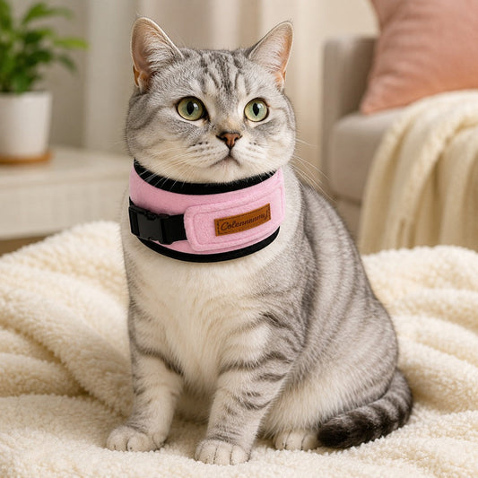 Fleece Cat Recovery Collar – Soft Anti-Lick Wrap