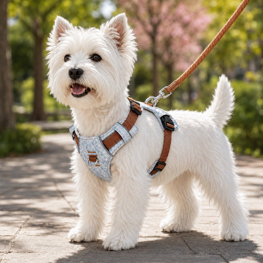 Denim No-Pull Dog Harness & Leash Set – Better Control
