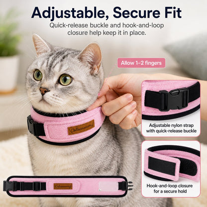 Fleece Cat Recovery Collar – Soft Anti-Lick Wrap