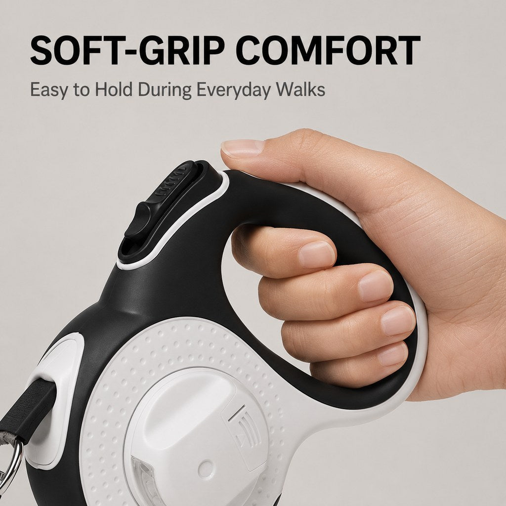 LED Retractable Dog Leash – Built-In Path Light