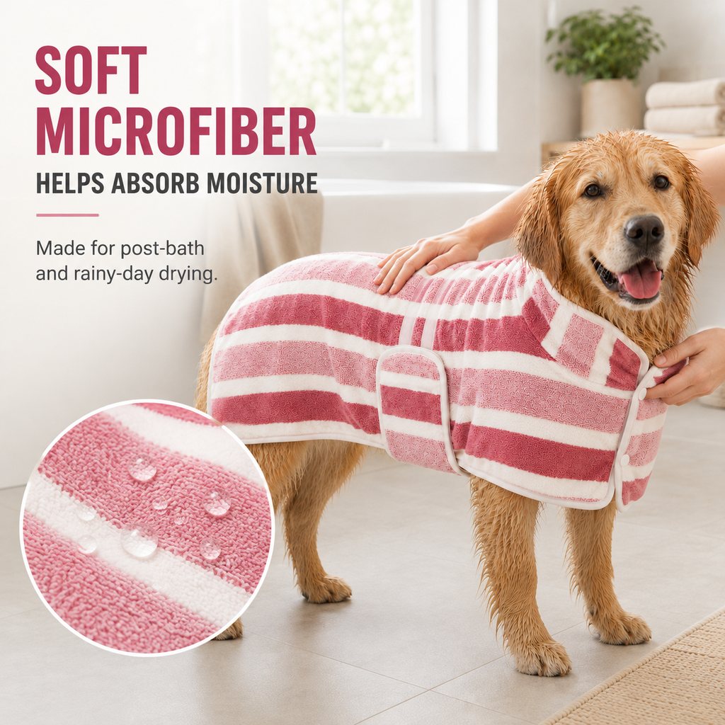 Wearable Dog Drying Towel – Hands-Free & Absorbent