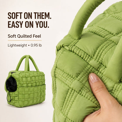 Quilted Pet Carrier Tote – Hand & Shoulder Carry