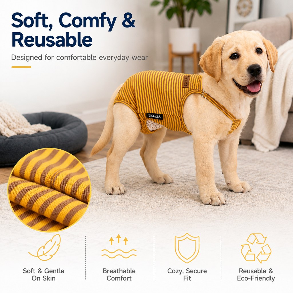 Female Dog Heat Pants – Washable with Straps