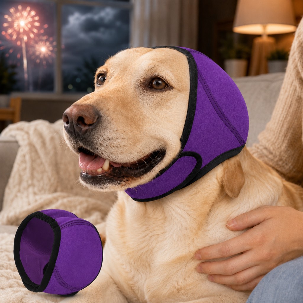 Dog Ear Cover – Keeps Water Out & Calms Noise Stress