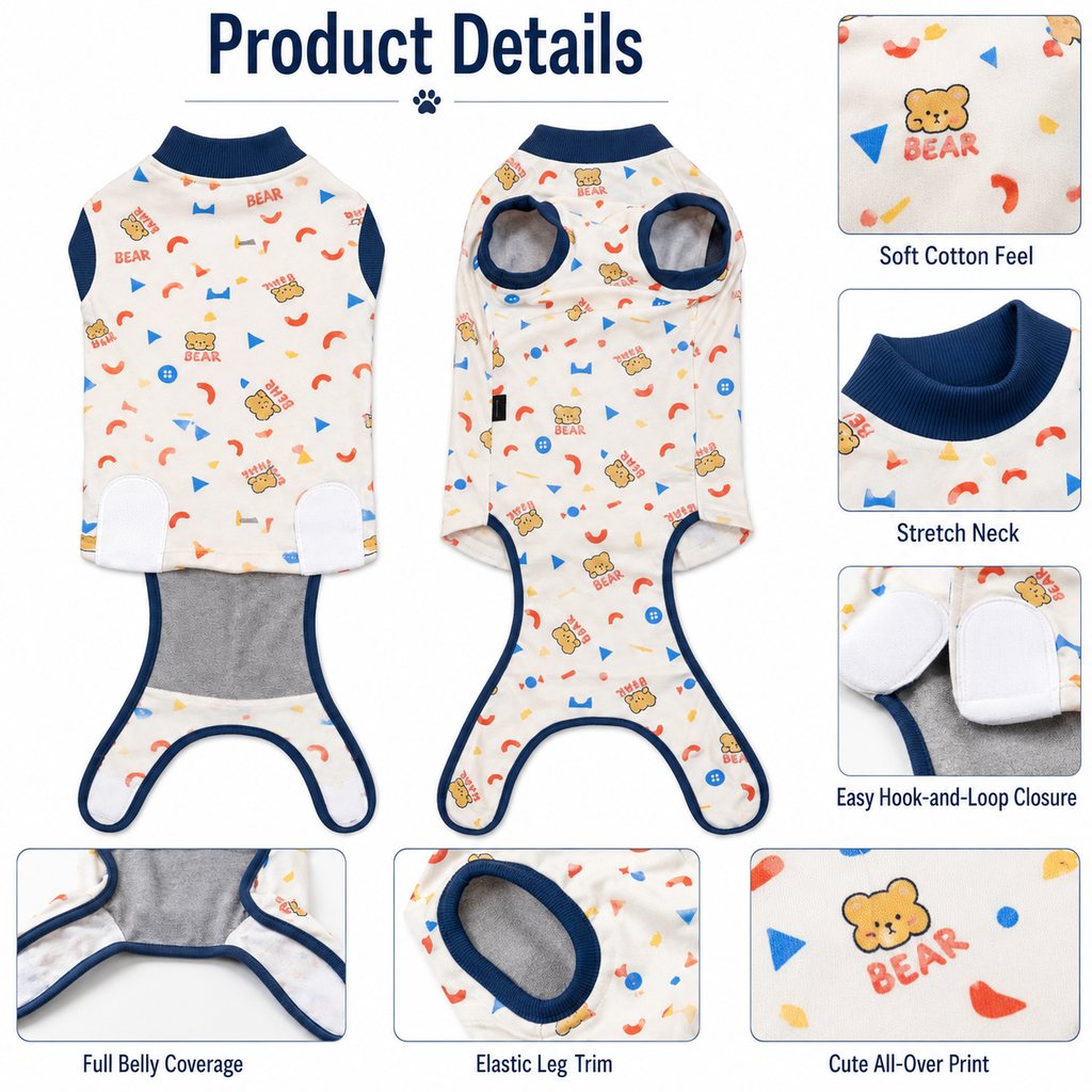 Belly Recovery Onesie – Soft Cone Alternative