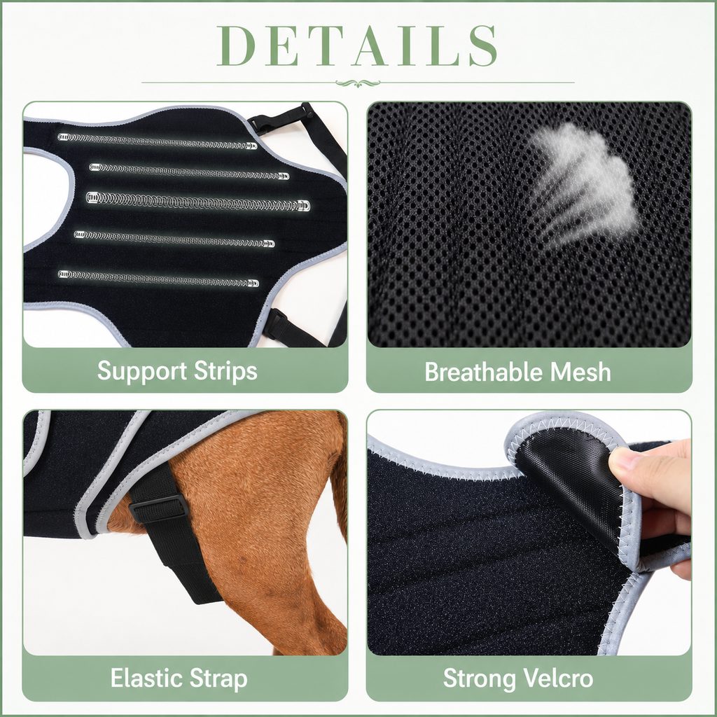 Dog Back Support Vest – Spinal Support for Dachshunds