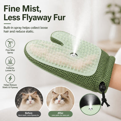 Spray Pet Grooming Glove – No-Bath Deshedding