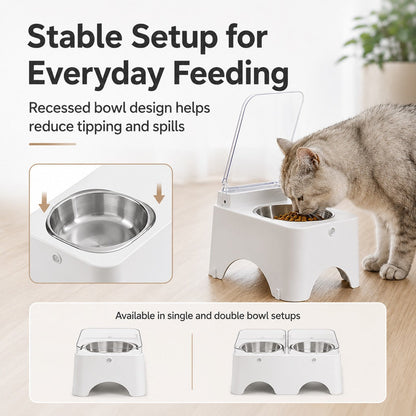 Smart Auto-Opening Cat Bowl – Dustproof, Fresher Food