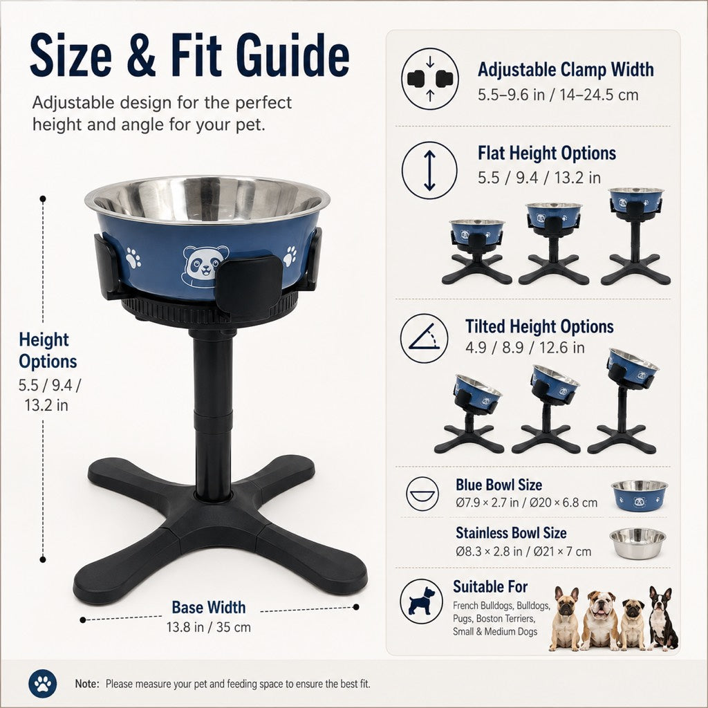 Tilted Elevated Dog Bowl – Less Neck Strain, Slow Feeding
