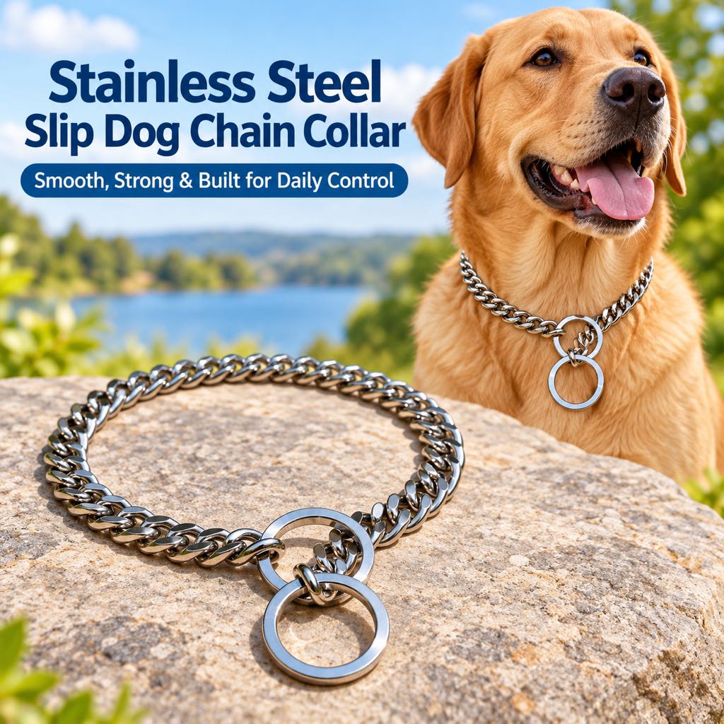 Stainless Steel Slip Chain Dog Collar – Smooth Training