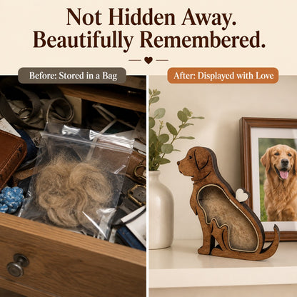 Wooden Pet Fur Keepsake Box – Cherish Their Memory