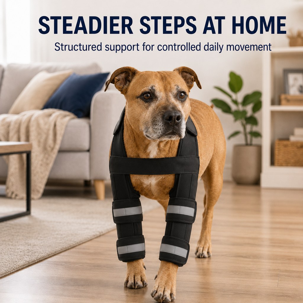 Double Front Leg Dog Brace – Steadier Walking