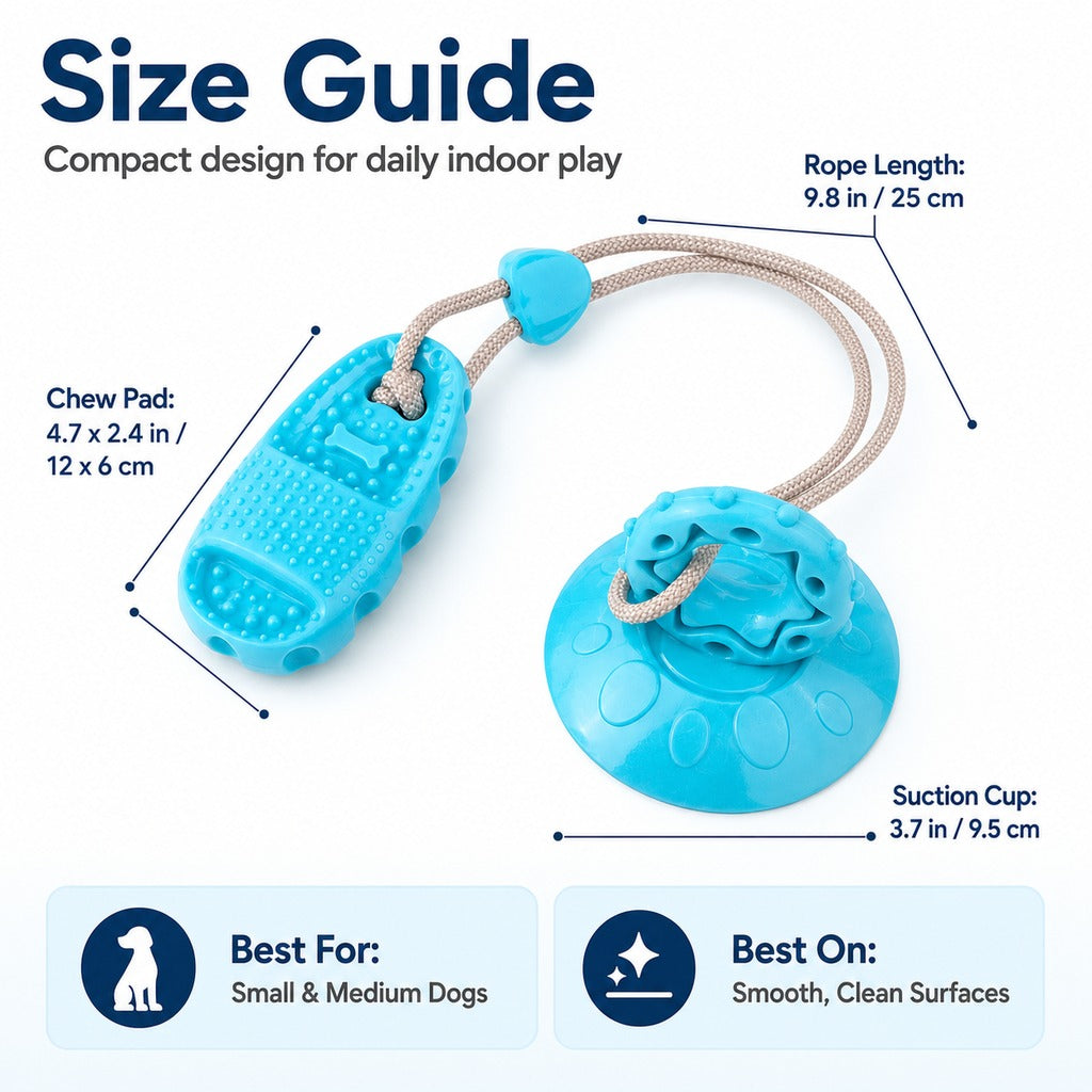 Suction Cup Dog Tug Toy – Saves Shoes, Beats Boredom