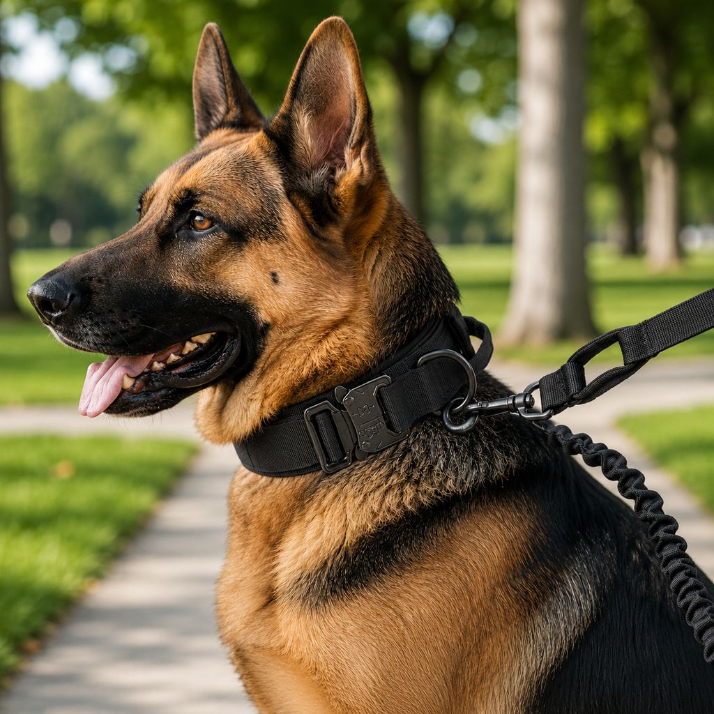Heavy-Duty Tactical Dog Collar – Padded Handle Control