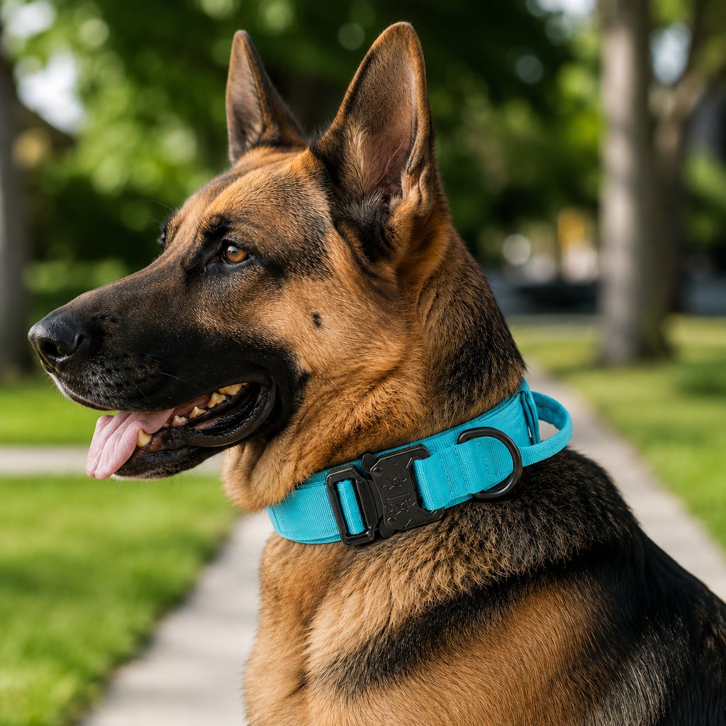Heavy-Duty Tactical Dog Collar – Padded Handle Control
