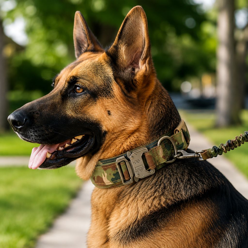 Heavy-Duty Tactical Dog Collar – Padded Handle Control