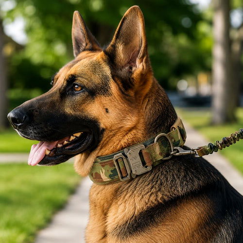 Heavy-Duty Tactical Dog Collar – Padded Handle Control