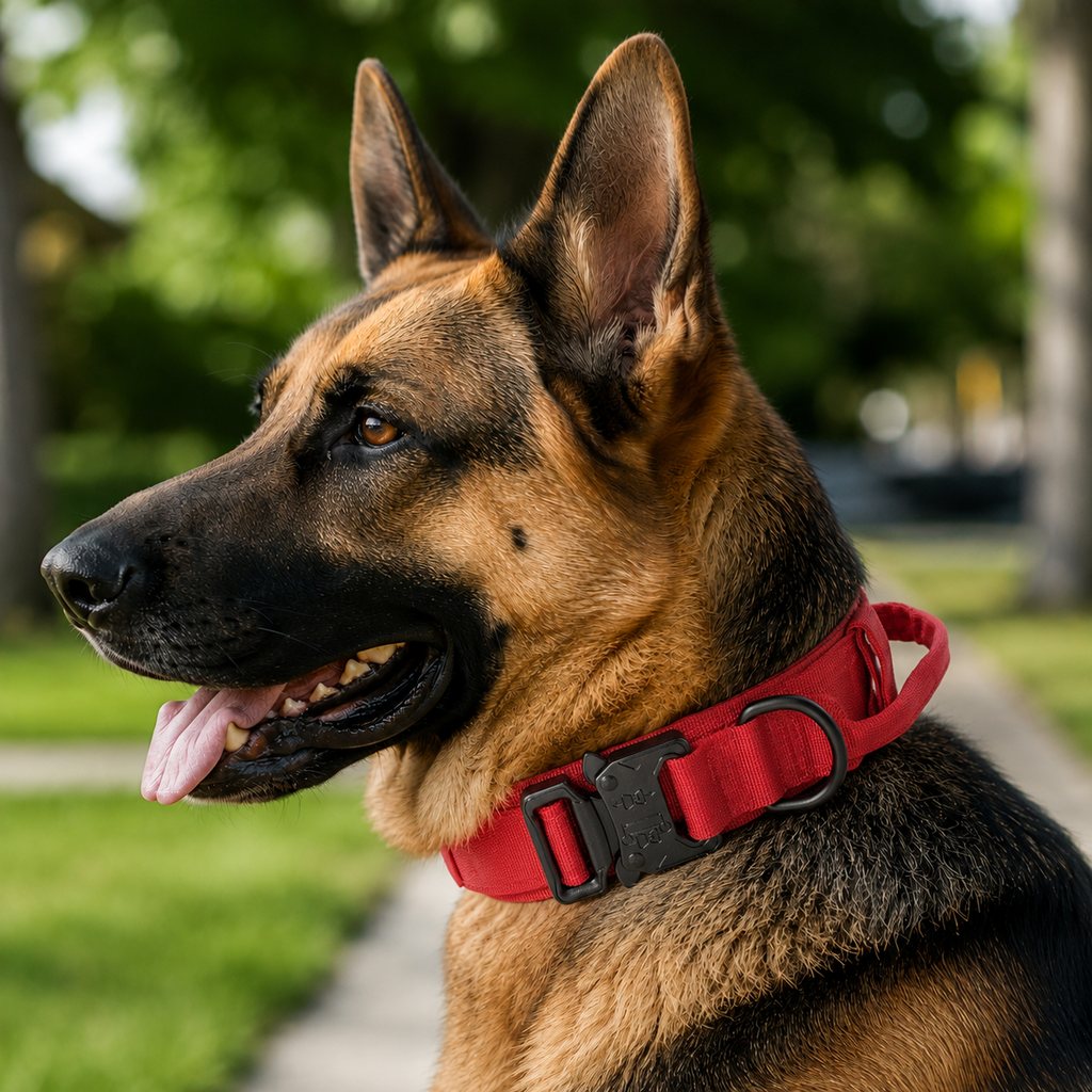 Heavy-Duty Tactical Dog Collar – Padded Handle Control