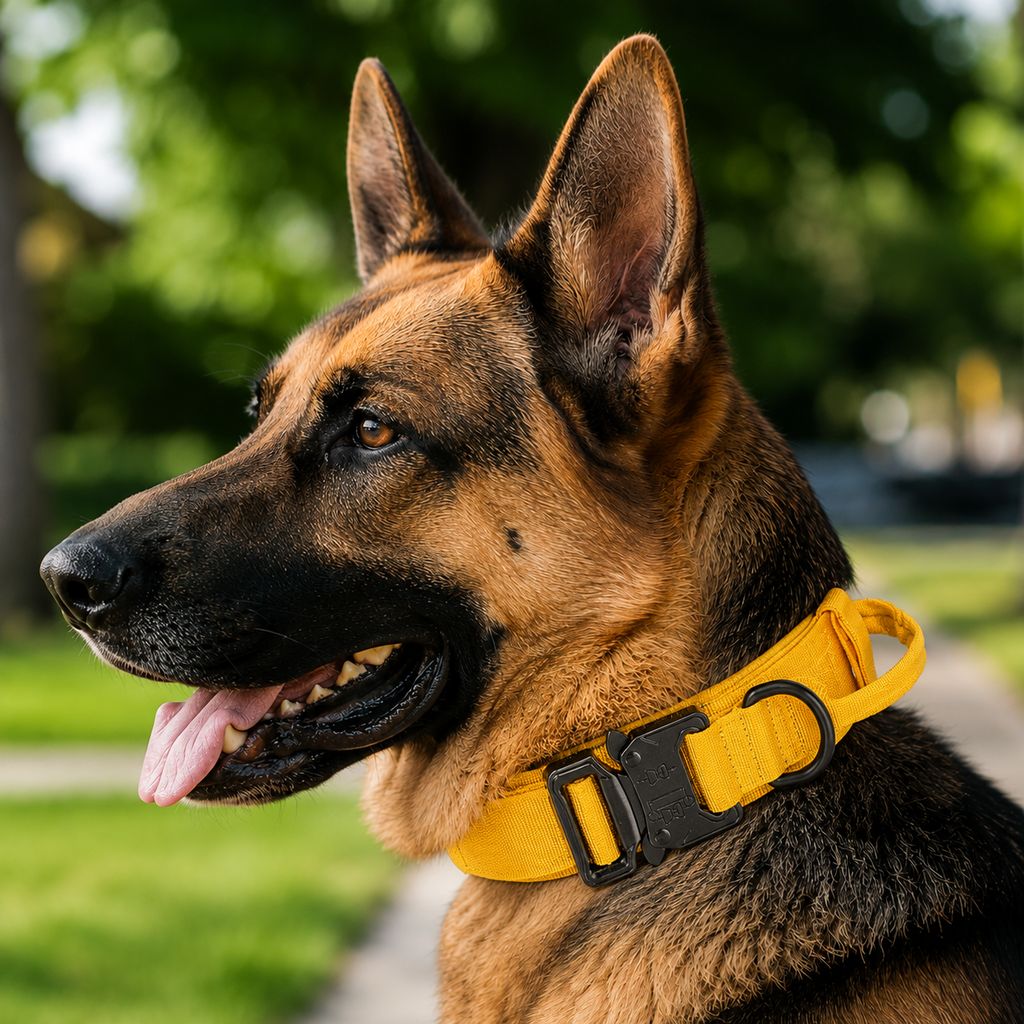 Heavy-Duty Tactical Dog Collar – Padded Handle Control