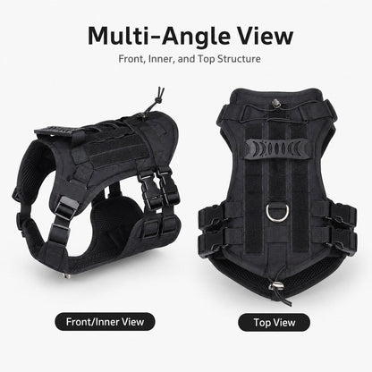 Tactical Dog Harness Backpack – Carry Pouches for Hikes
