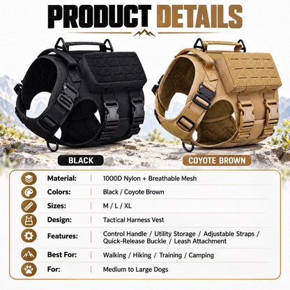 Tactical Dog Harness Vest – Better Outdoor Control