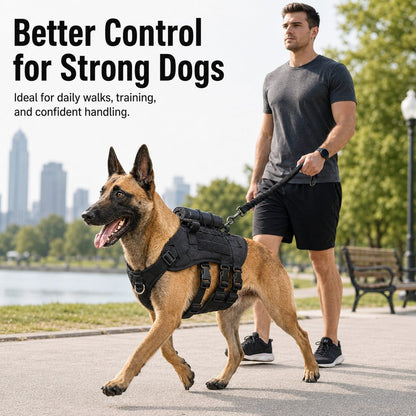 Tactical Dog Harness Backpack – Carry Pouches for Hikes