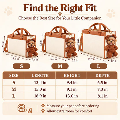 Teddy Bear Pet Carrier Tote – Hand & Shoulder Carry