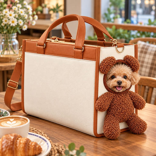 Teddy Bear Pet Carrier Tote – Hand & Shoulder Carry