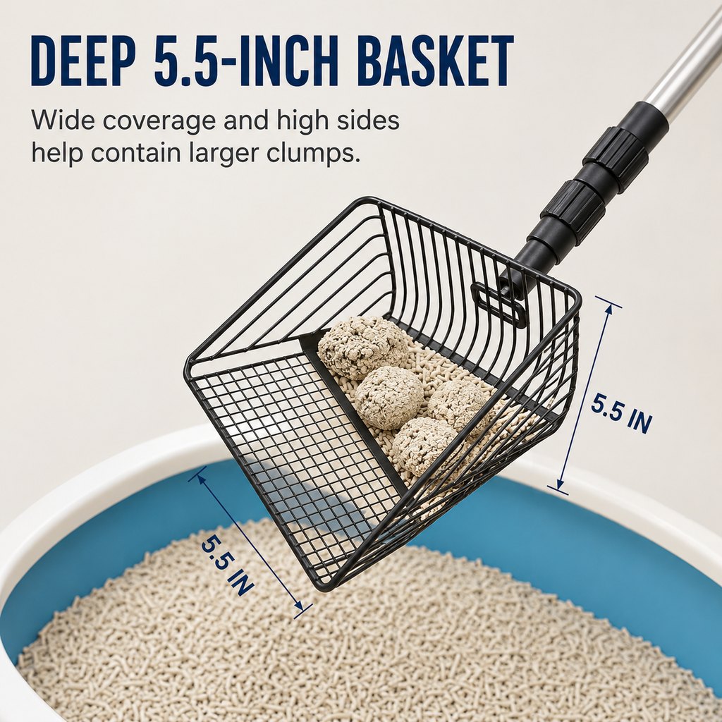 Telescoping Cat Litter Scoop – Less Bending