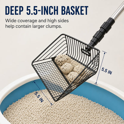 Telescoping Cat Litter Scoop – Less Bending