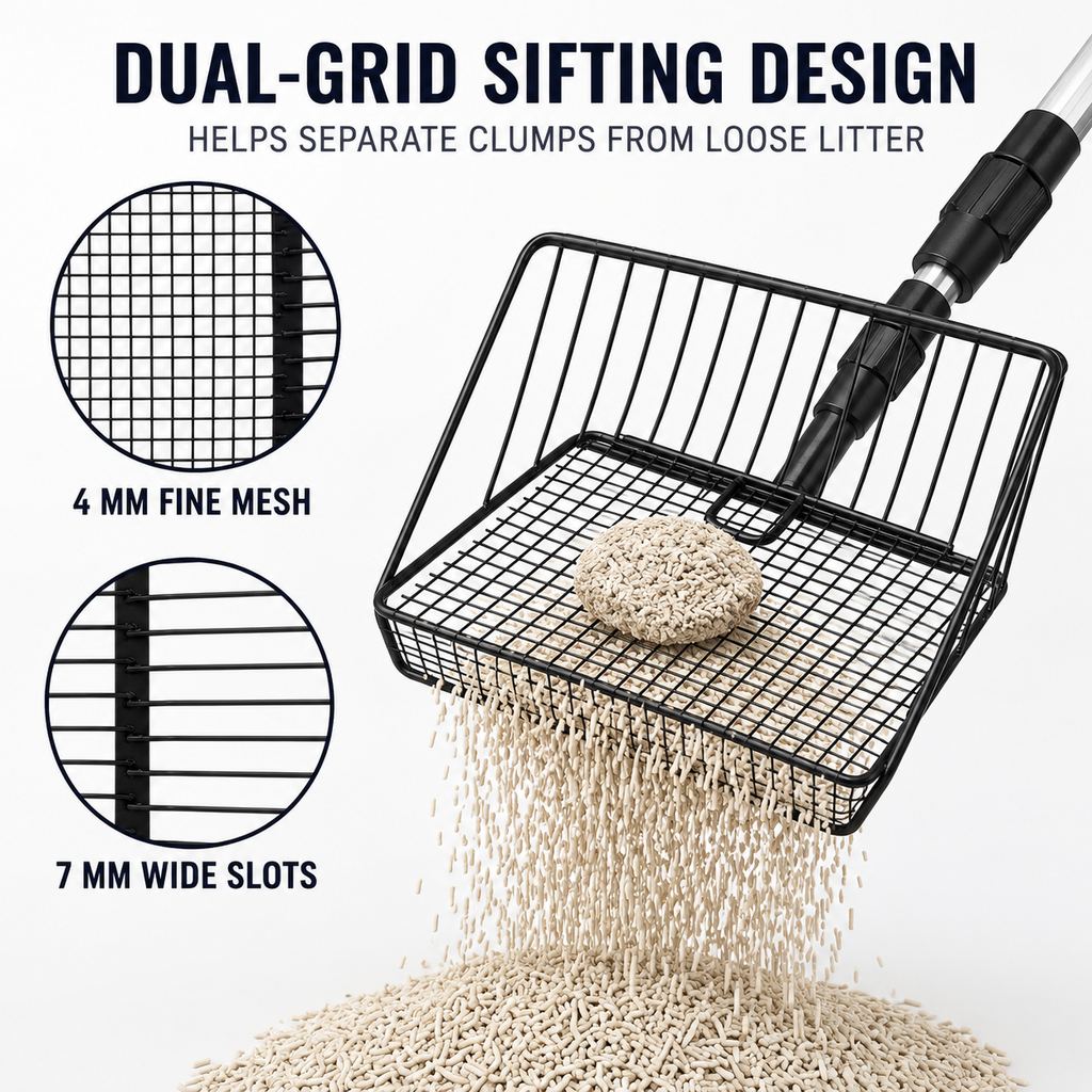 Telescoping Cat Litter Scoop – Less Bending