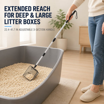Telescoping Cat Litter Scoop – Less Bending