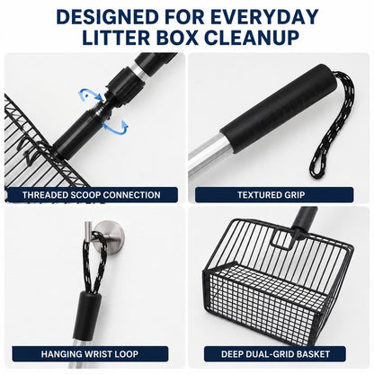 Telescoping Cat Litter Scoop – Less Bending