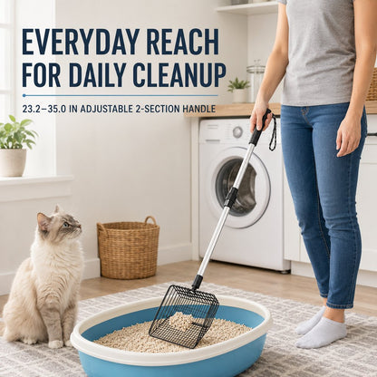 Telescoping Cat Litter Scoop – Less Bending