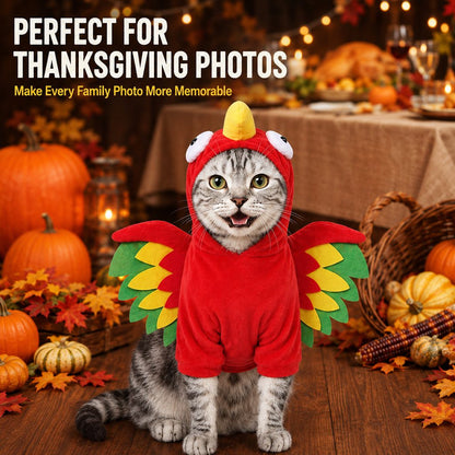 Turkey Pet Costume – One-Piece Hooded Outfit