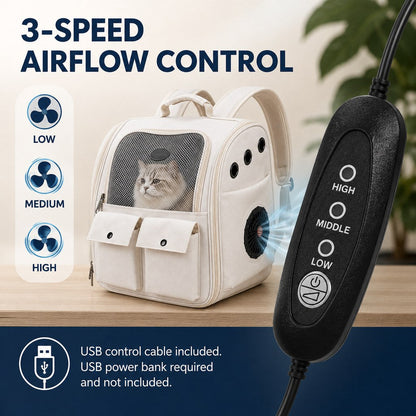 Dual-Fan Cat Carrier Backpack – Cooler, Less Stuffy Trips