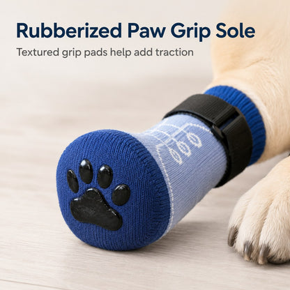 Non-Slip Dog Socks 4-Pack – Better Grip on Smooth Floors