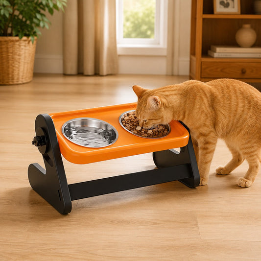 Elevated Tilted Steel Pet Bowls – Easier, Cleaner Meals