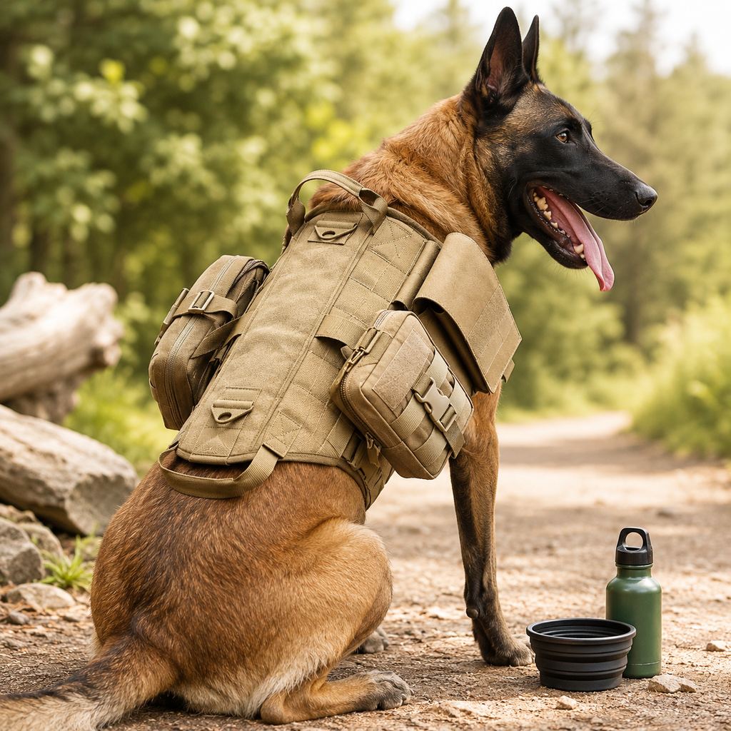 K9 Tactical Dog Backpack Harness – Hike & Train