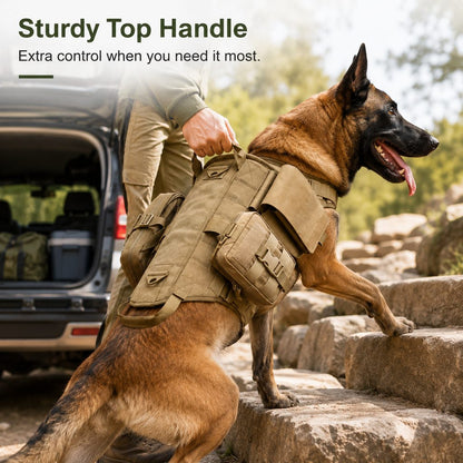 K9 Tactical Dog Backpack Harness – Hike & Train